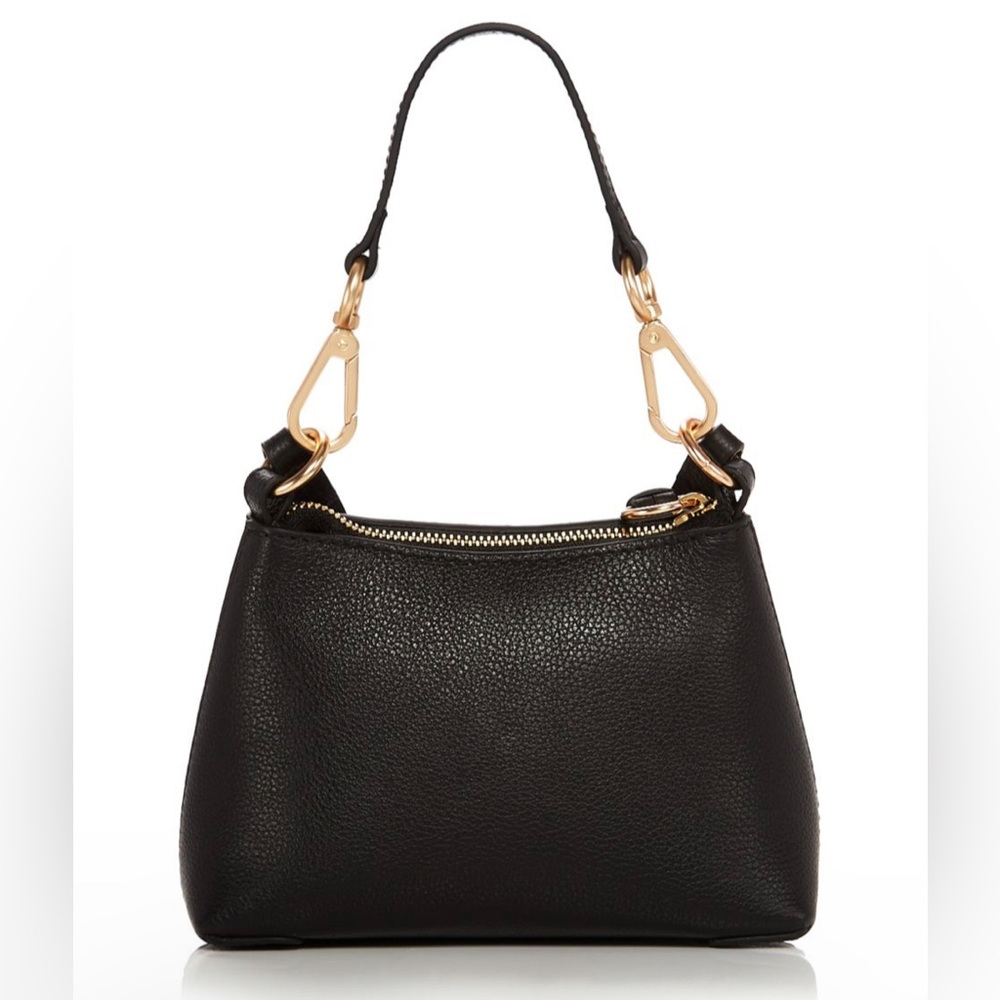 See By Chloe Black Leather and Suede Crossbody with Gold Ring Accent - Picture 5 of 11